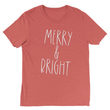 Load image into Gallery viewer, Merry & Bright T-shirt - Red - Be Kind 2 Me