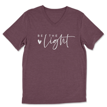 Load image into Gallery viewer, Be The Light V - Neck T-shirt - Maroon - Be Kind 2 Me