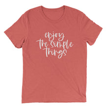 Load image into Gallery viewer, enjoy the simple things T-shirt - Red - Be Kind 2 Me