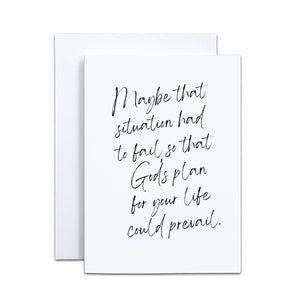 God's Plan Card - Be Kind 2 Me
