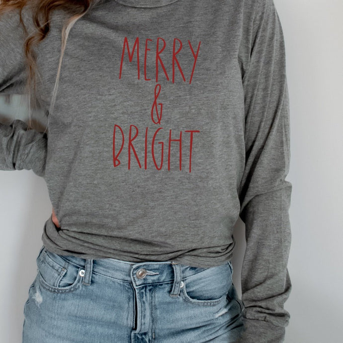 Merry & Bright Long Sleeve Tee - Be Kind 2 Me