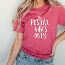 Load image into Gallery viewer, Positive Vibes Only T-shirt - Berry - Be Kind 2 Me