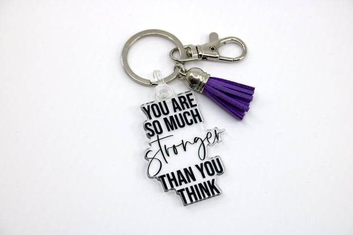 You Are So Much STRONGER Than You Think Keychain - Be Kind 2 Me